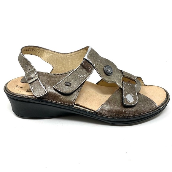 Finn Comfort Adana Leather Sandals Espresso - Picture 1 of 8